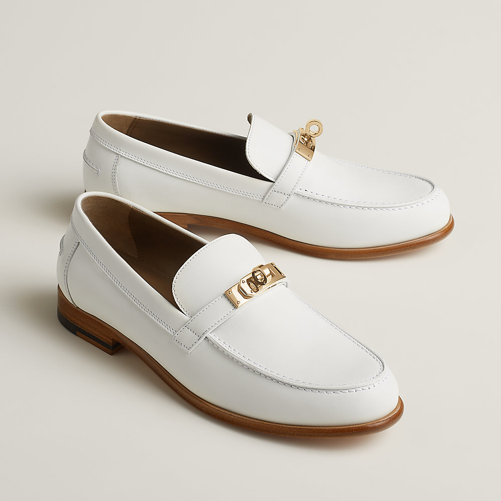 Mocassins Hermès Destin 35,5 Avec Quincaillerie Kelly - Cuir Marron - Taille US 6 - Neuf Avec Emballage